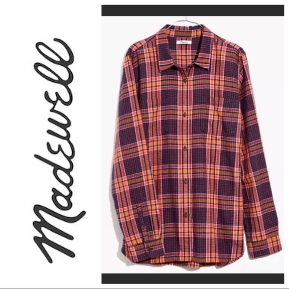 Madewell Tops - NWT Madewell Classic fit boyfriend flannel XL